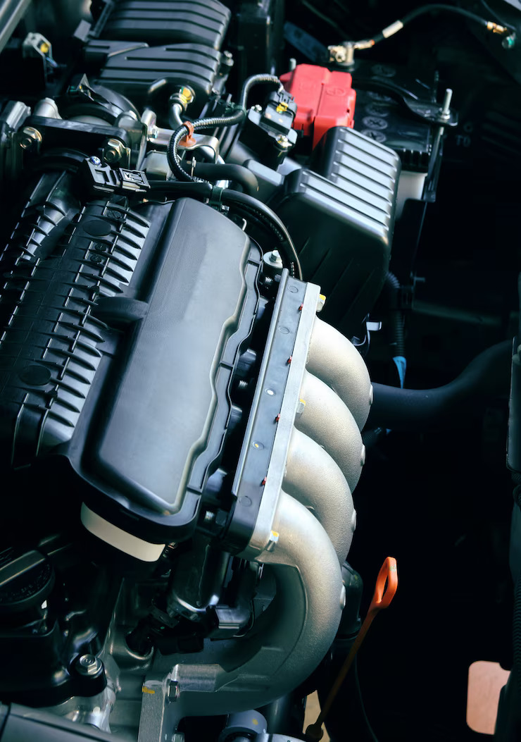 Car engine close-up